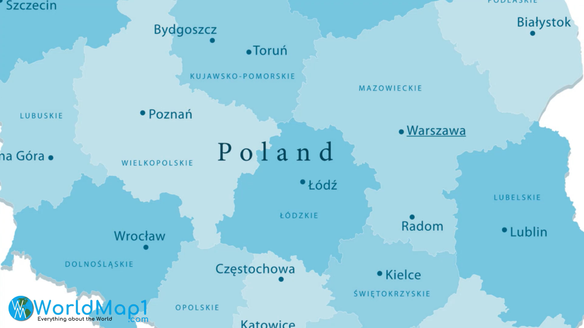 Regionale Karte von Polen
